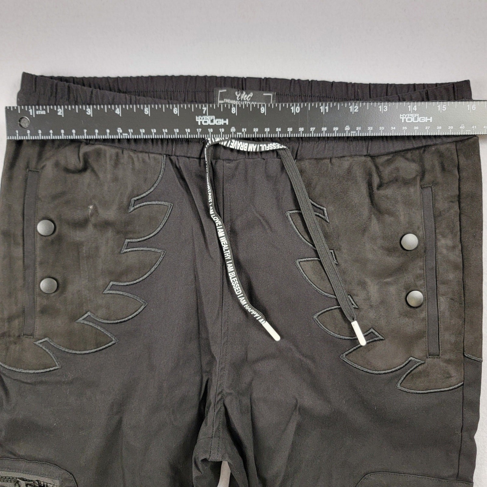 The Hideout Clothing Pants Set Medium Black Cream Cargo Joggers NWT