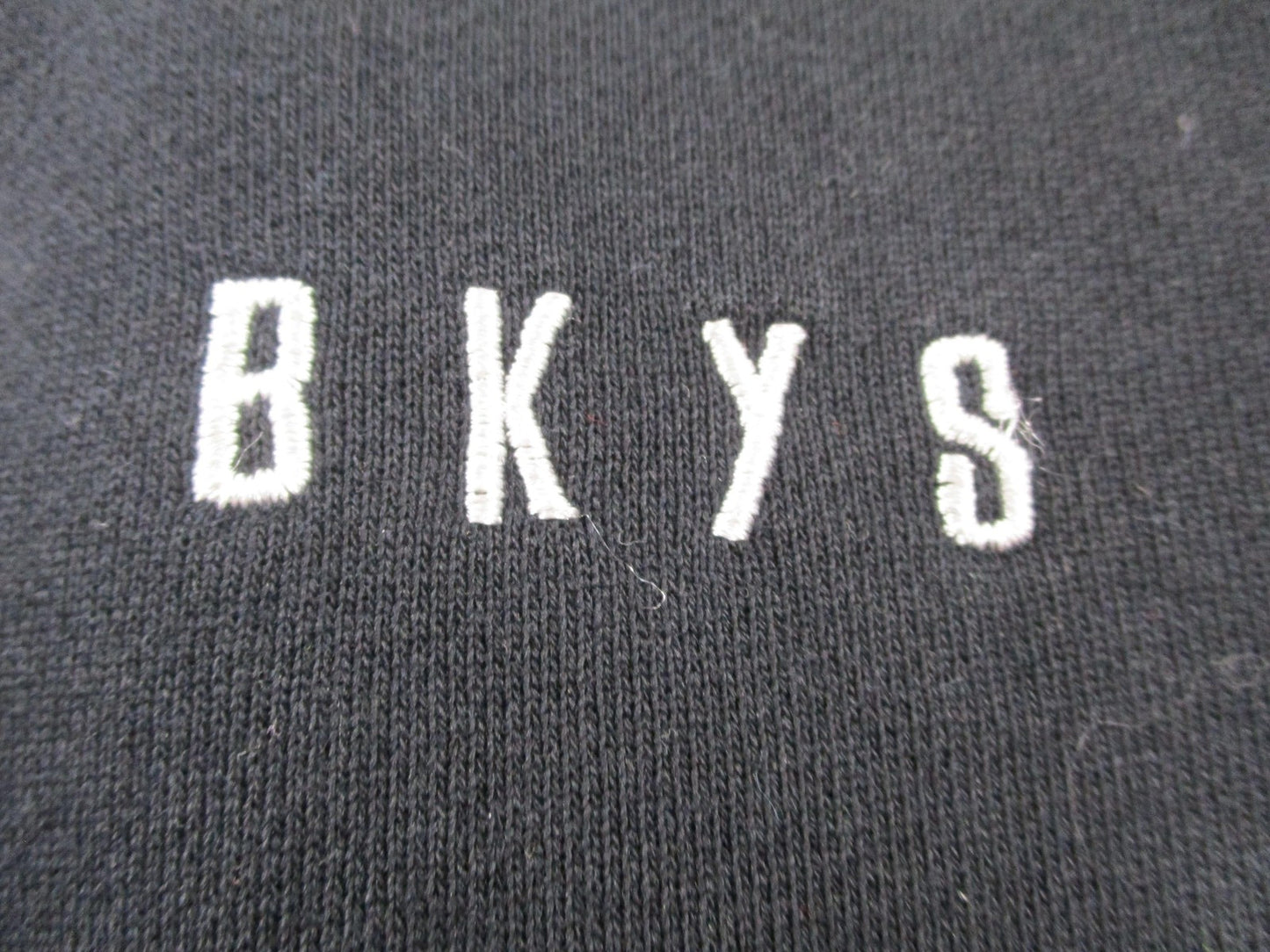 BKYS Hoodie Mens Medium Black Pullover Sweatshirt Heart Rhinestone Graphic 16656