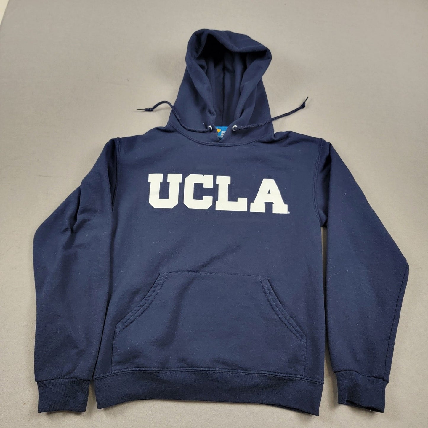 UCLA Bruin Basic Threads Hoodie Sz S Dk Blue Pullover