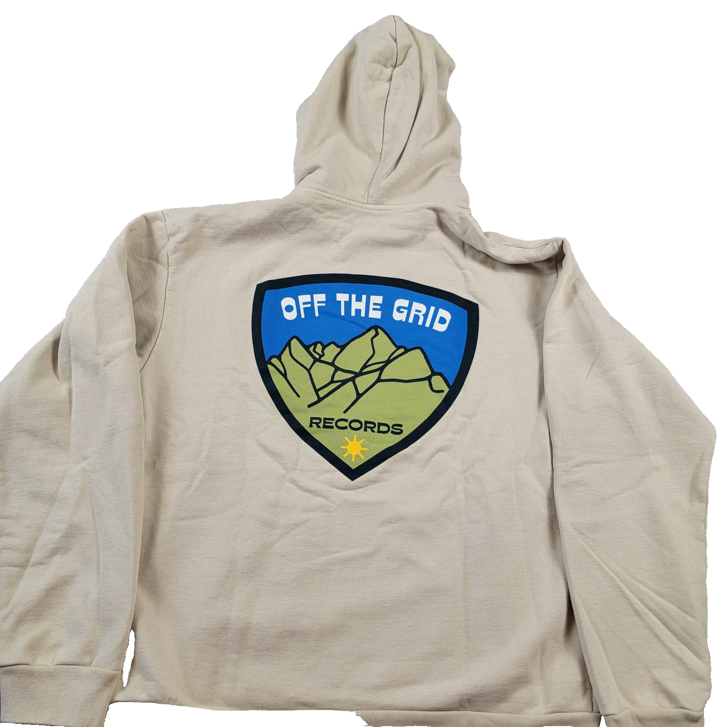 Off The Grid Records Hoodie Mens Large Pullover Mountain Graphic OTG New