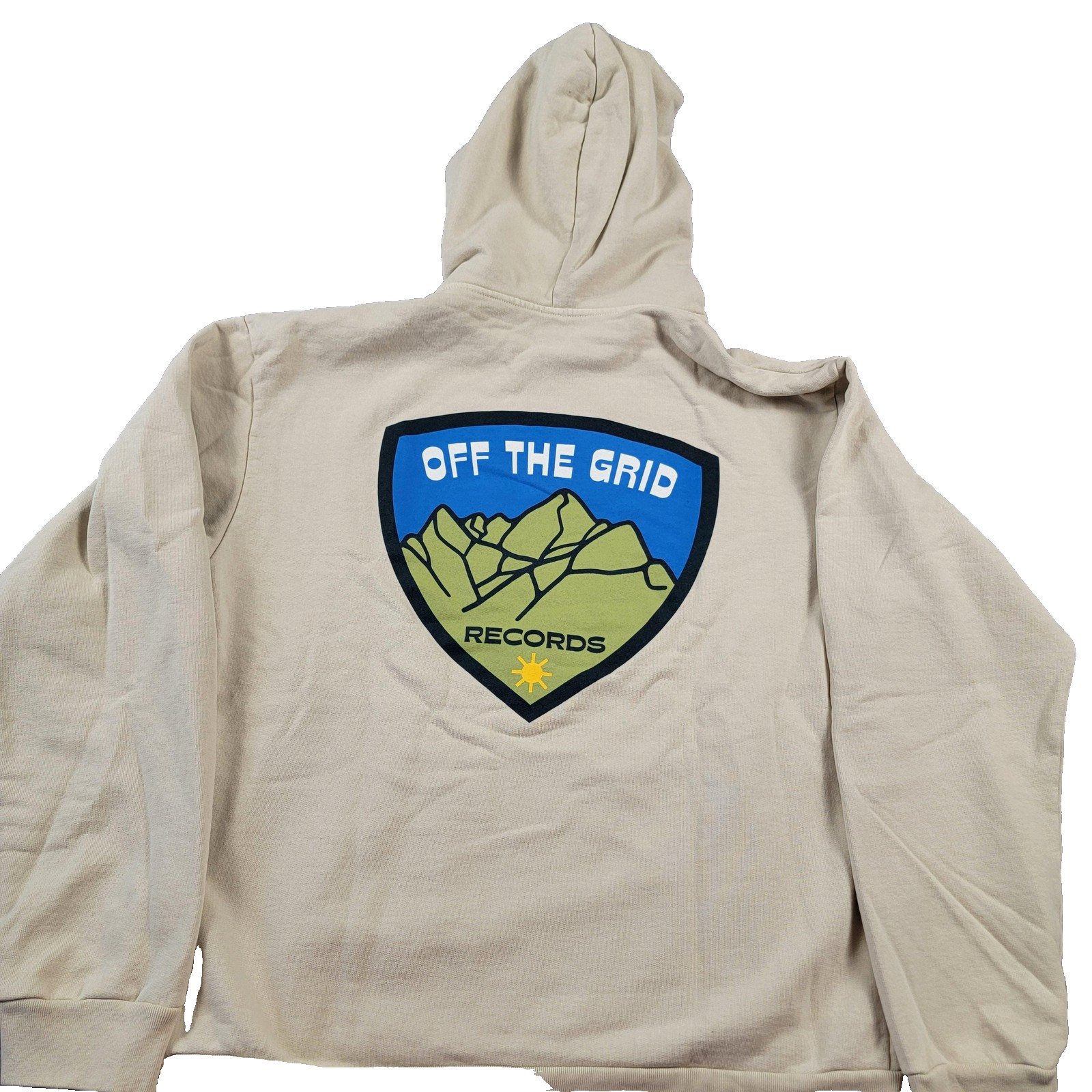 Off The Grid Records Hoodie Mens Large Pullover Mountain Graphic OTG New