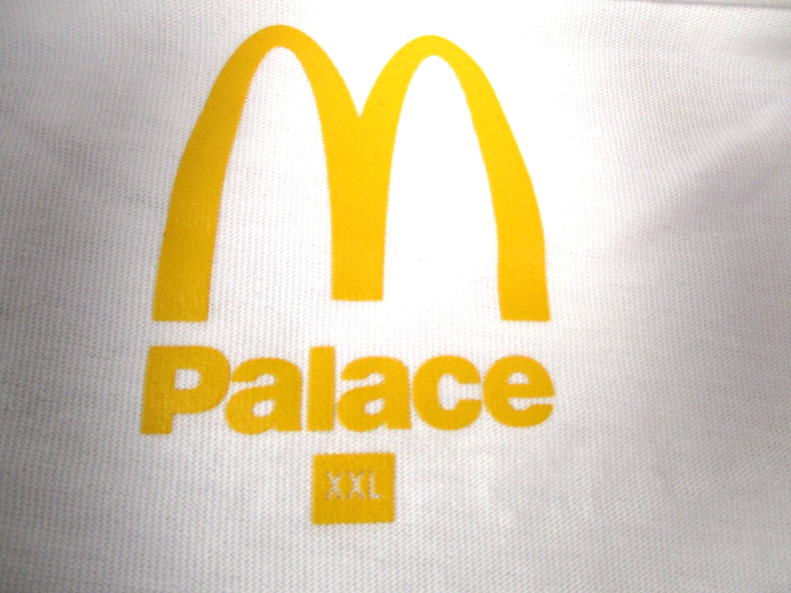 Palace Shirt Mens 2XL White McDonald's Sign Graphic Skate Logo Streetwear