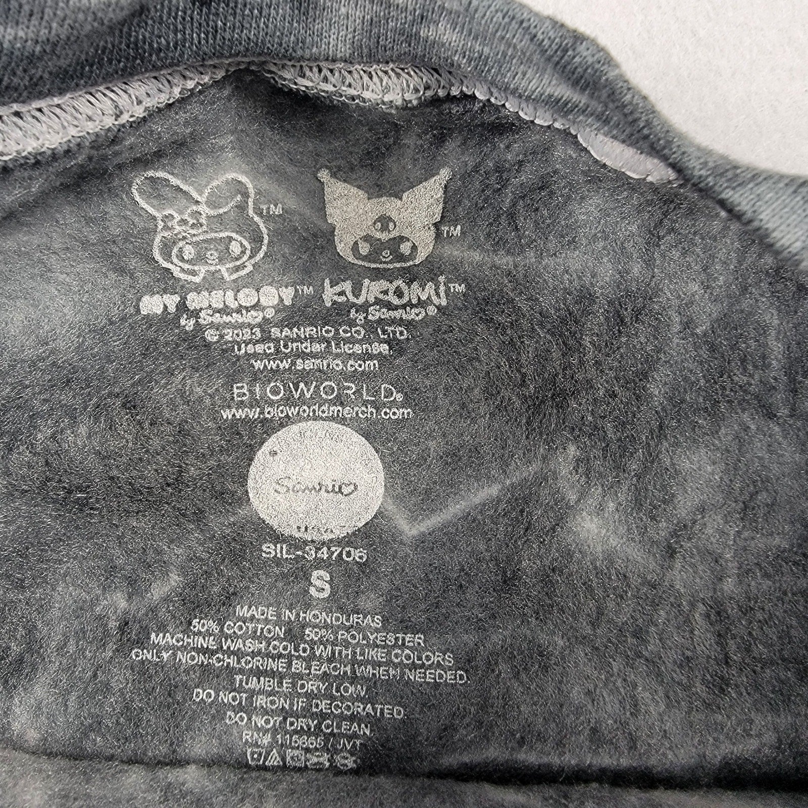 Sanrio Kuromi Sweatshirt TieDye Gray Small Forever 21 x Bioworld 2023 New