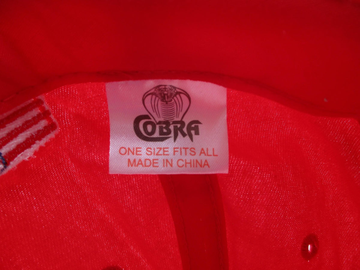 Cobra Hat Cap Snap Back Mens One Size Red USA 45 Flag Embroidered Twill Rope12