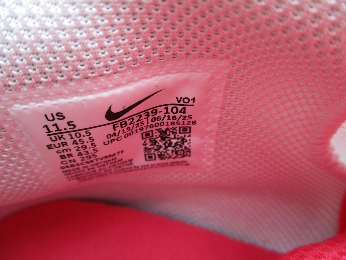 Nike LeBron Shoes Mens Size 11.5 White Pink Mid Top Basketball FB2239-10418