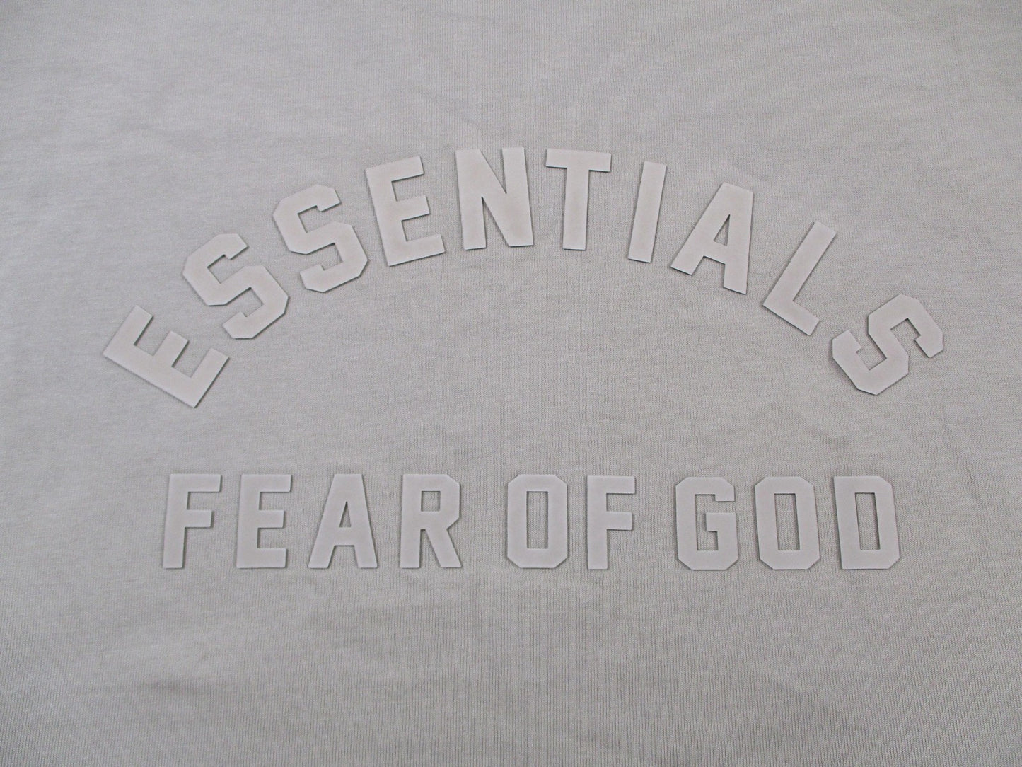 Fear Of God Essentials Shirt Mens Large Beige Mock Neck Logo Streetwear Tee 13432