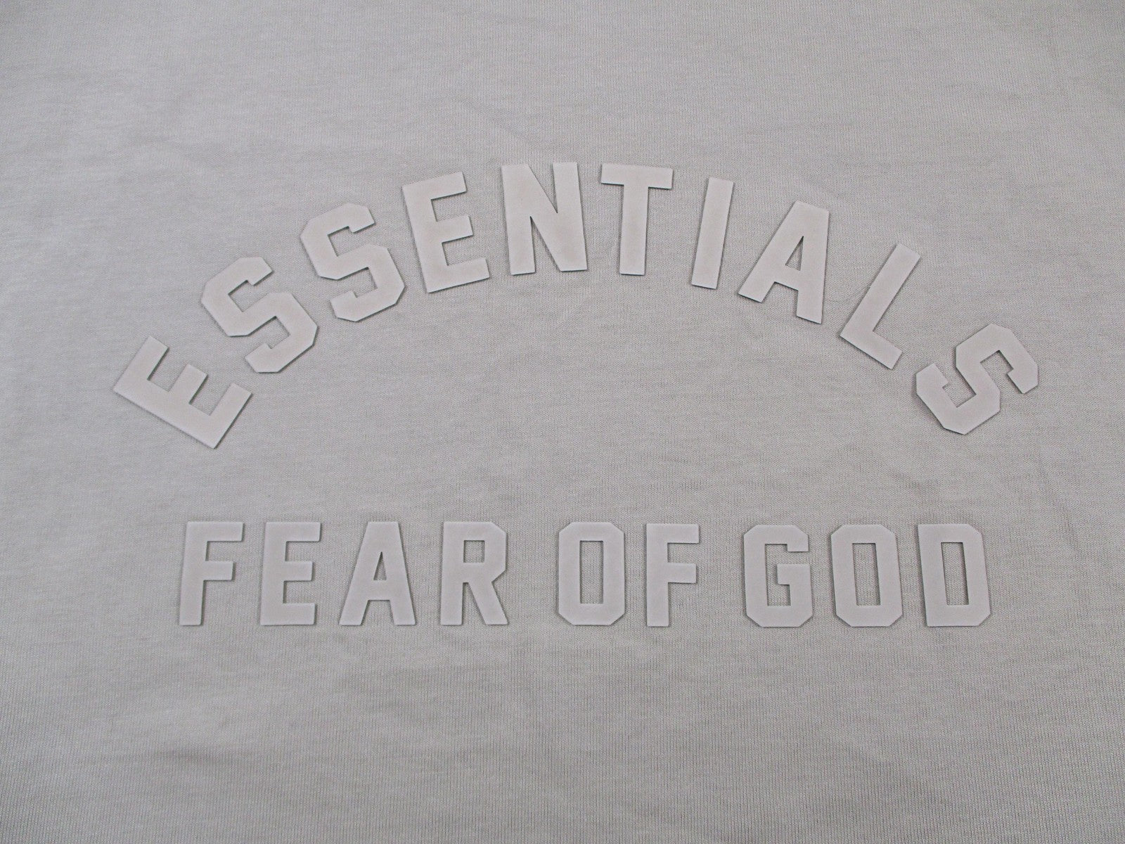 Fear Of God Essentials Shirt Mens Large Beige Mock Neck Logo Streetwear Tee 13432