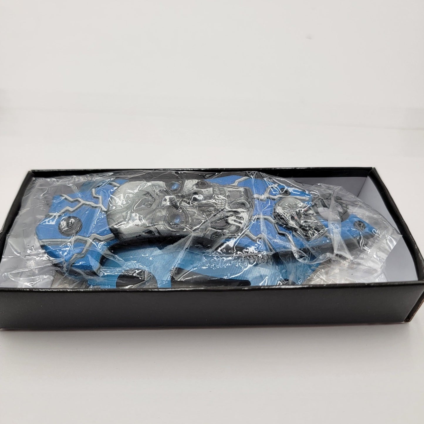 Limited Edition Blue /w Skulls Folding Tactical Pocket Knife5