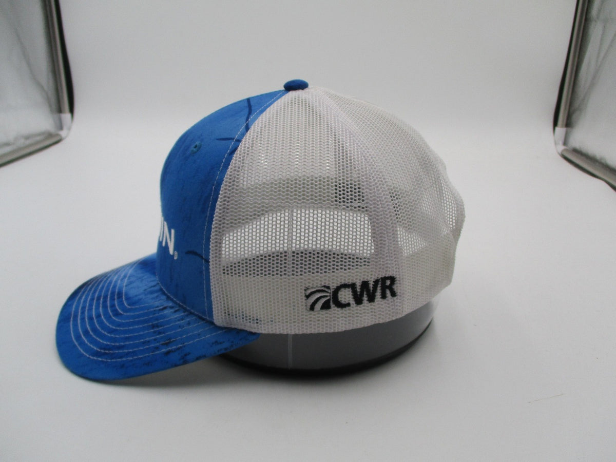 Garmin Hat Cap Snap Back Mens One Size Blue Camo Mesh Trucker Richardson 112PFP5