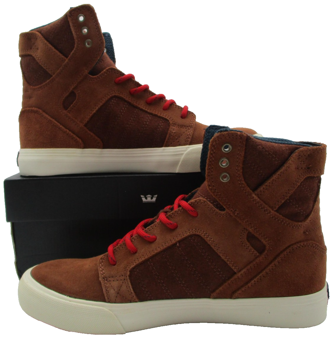 Supra Skytop Muska 001 Shoes Kids Size 5 Brown Suede High Top Skate Sneakers1