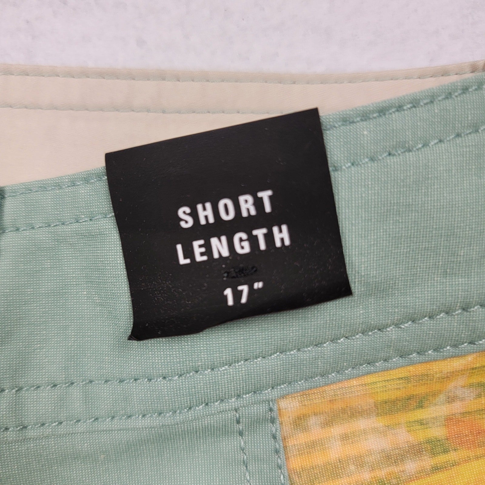 RVCA Cut Palm Trunk Boardshorts Green Haze Size 28 Short 17" Hemp Blend Surf4
