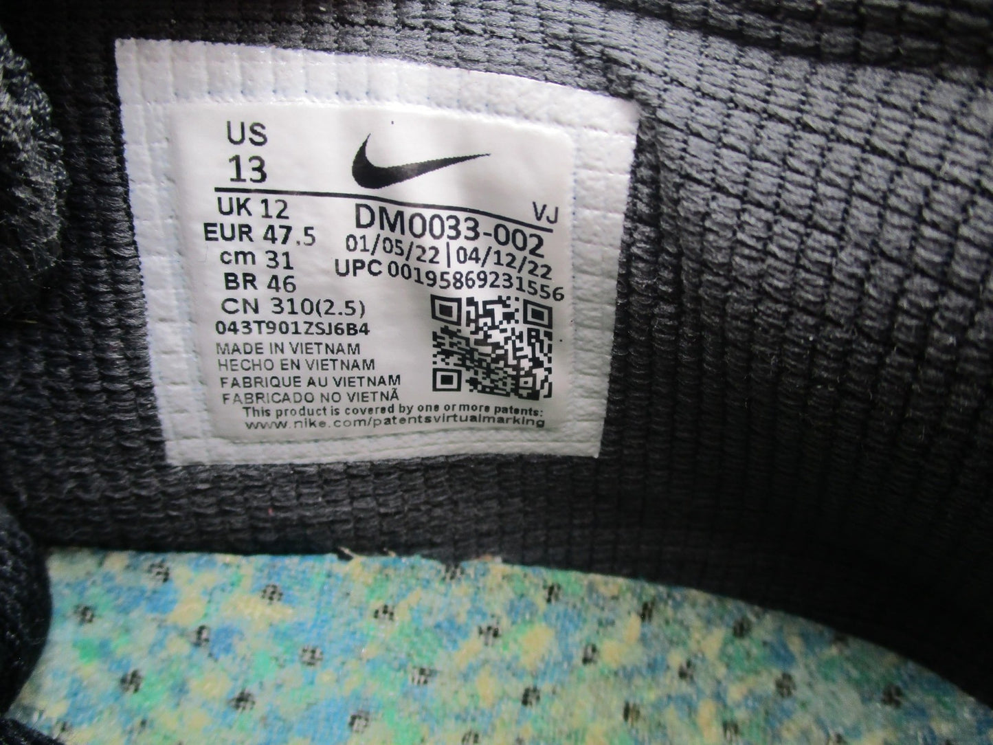 Nike Air Max Terrascape Shoes Mens Size 13 Black Crater Foam Running DM0033-00214