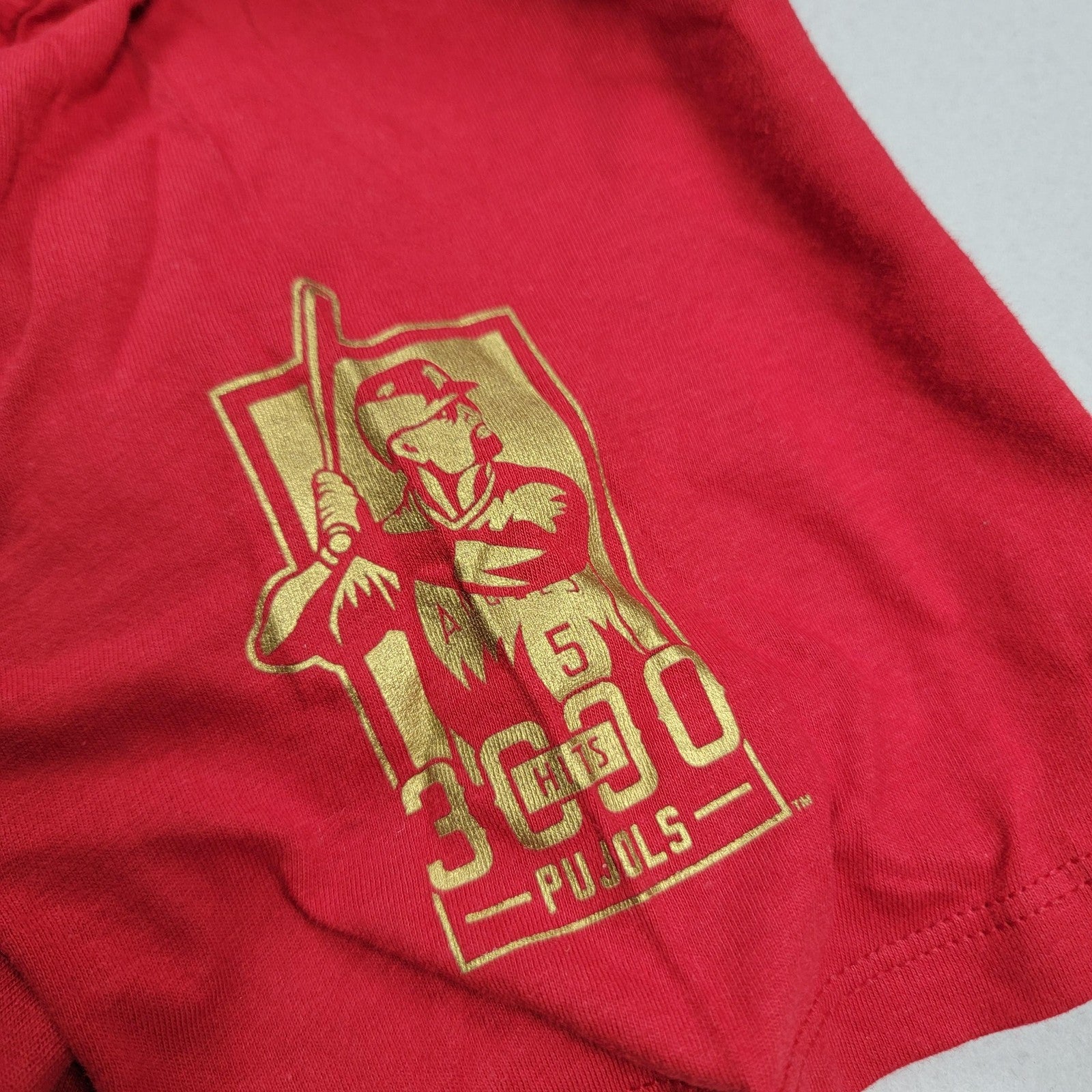Los Angeles Angels Shirt Mens Medium Red MLB Baseball Nike Pujols 3000 Hits 9974