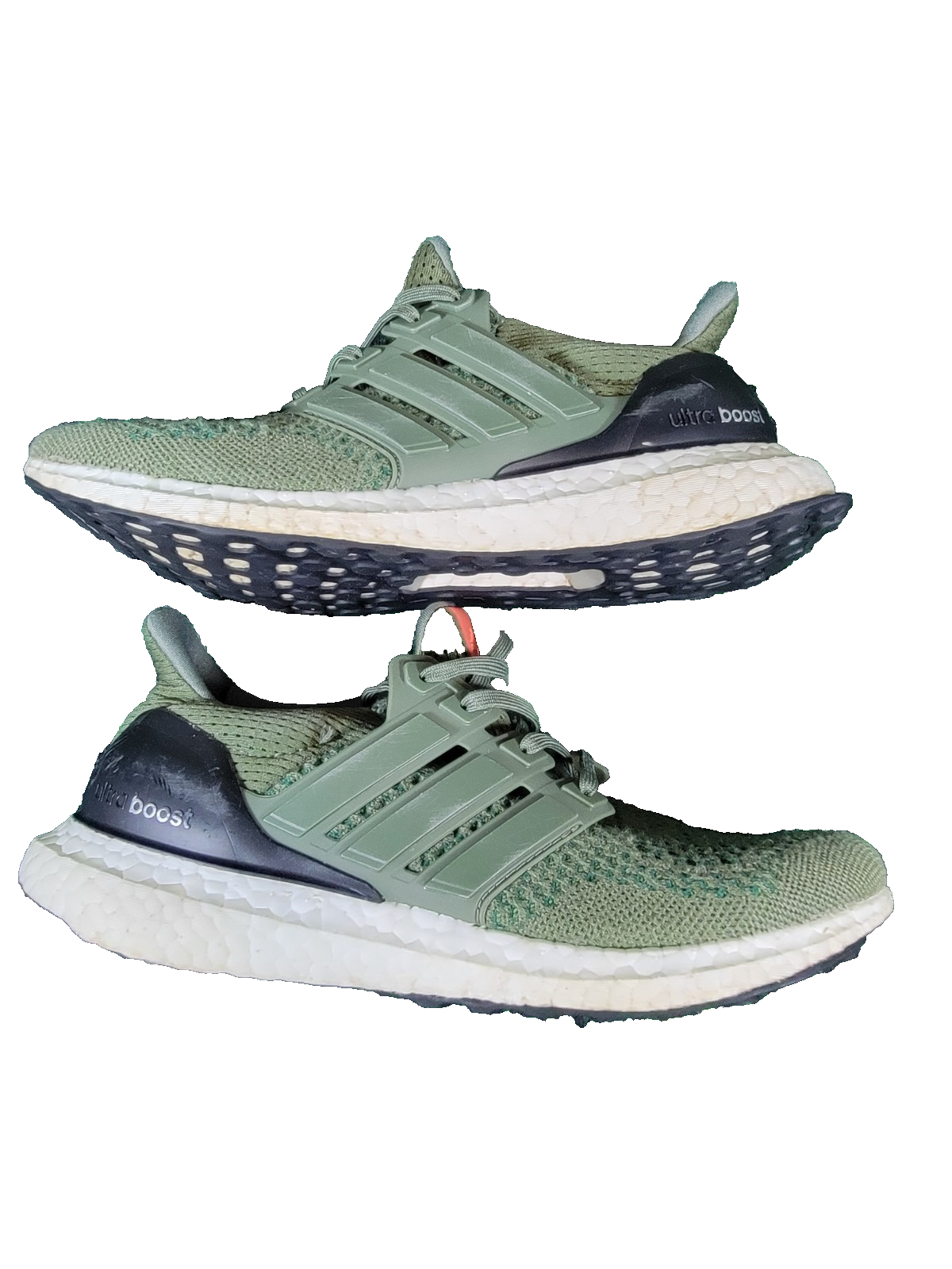 Adidas Ultraboost Olive Green Mens Size 7 Running Shoes Preowned Boost