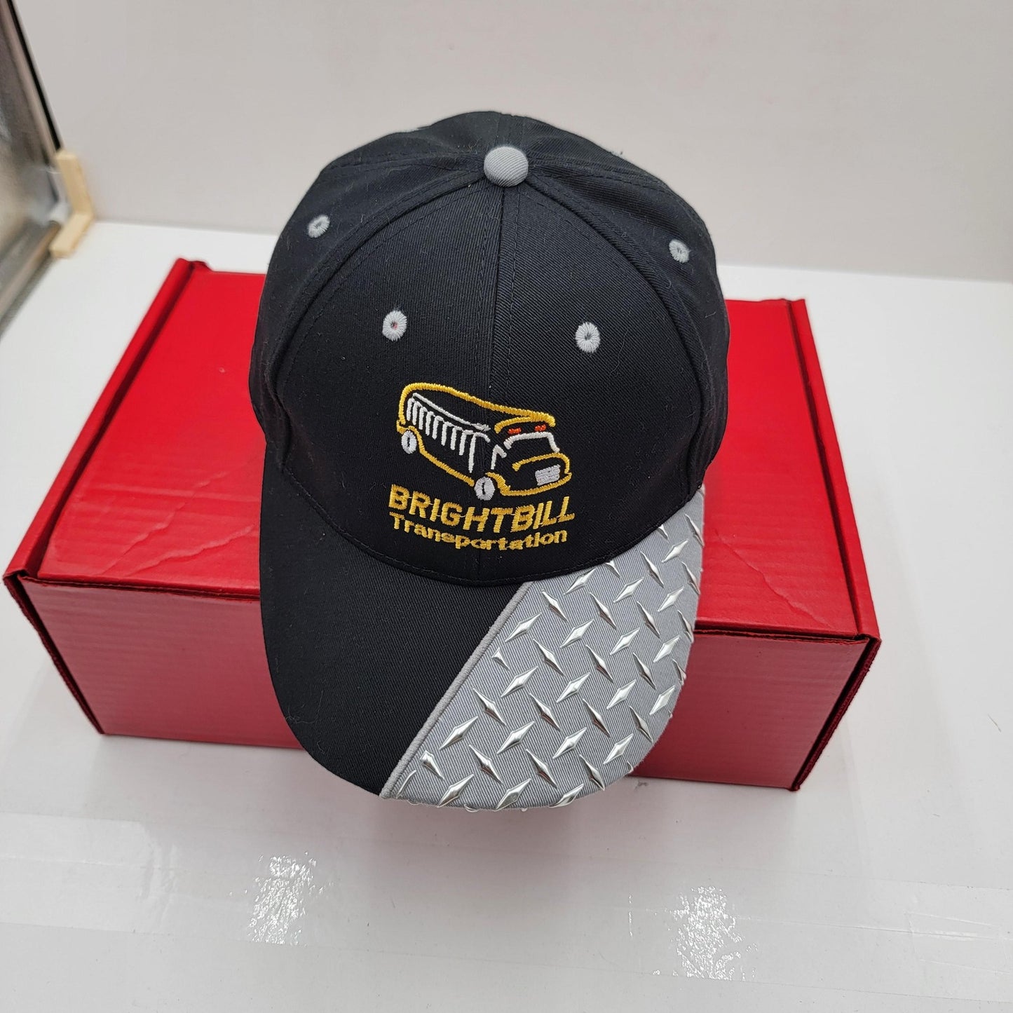 Brightbill Transportation Hat Cap Strap Back Embroidered School Bus Mens Driver1