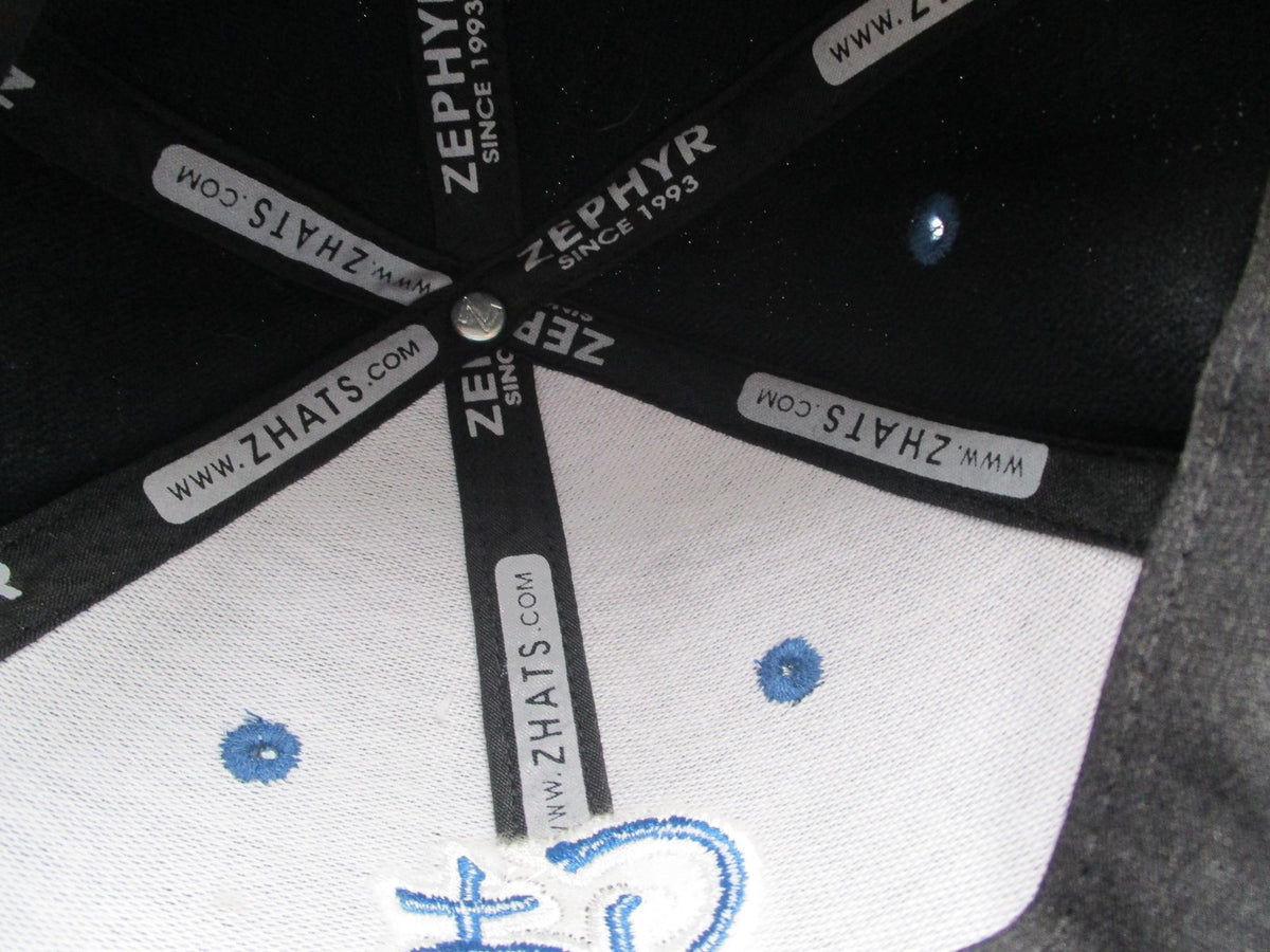 Saints Hat Cap Fitted Mens Small Blue Zephyr Stretch Fit Embroidered Script12