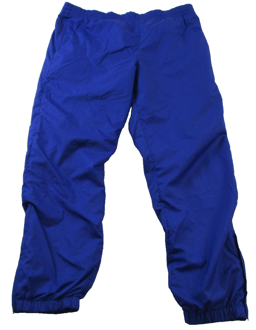 Vintage Reebok Track Pants Womens M Blue Warm Up Elastic Cuff Zip Pocket 14530