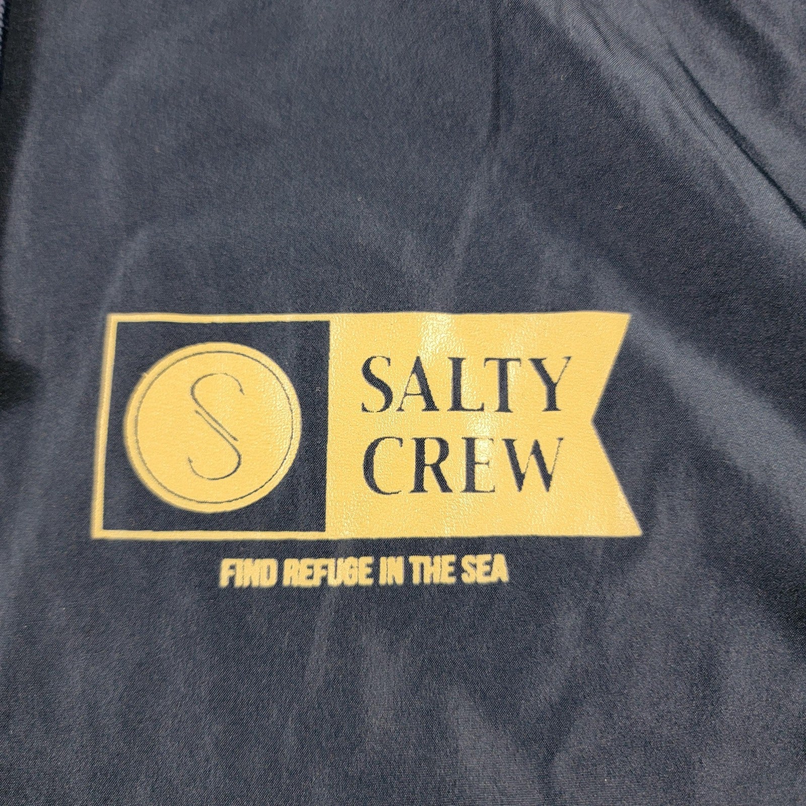 Salty Crew Jacket XL Blue Hooded Full Zip Windbreaker Premium Lightweight