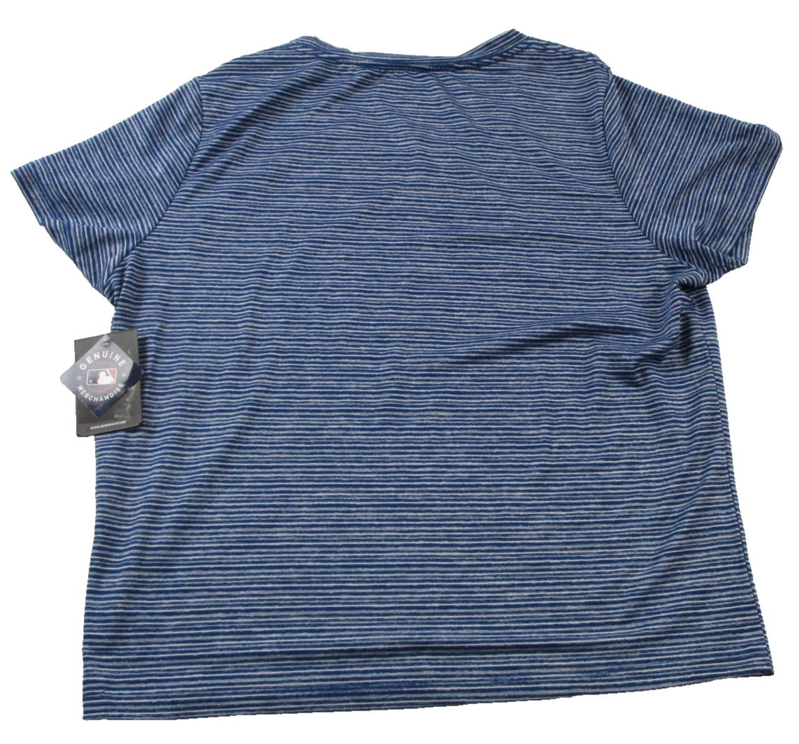 New York Mets Shirt Womens 2XL Blue White Striped MLB Baseball New Era Tee 15001
