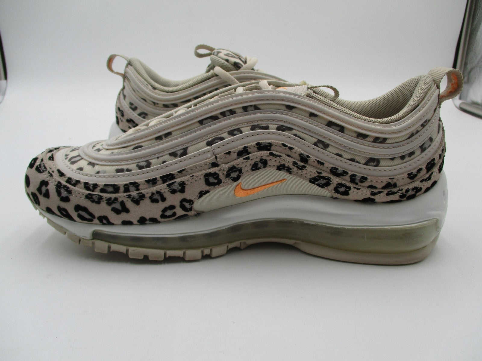Nike Air Max 97 Shoes Womens Size 6.5 Beige Leopard Print Sneakers CW5595-0013