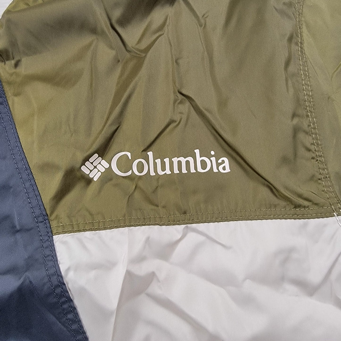 Columbia Point Park Windbreaker Jacket Olive/Tan/Black XL Outdoor Packable