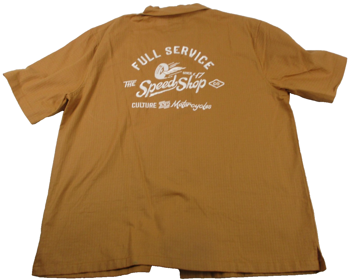 Lark & Owl Shirt Mens Large Orange Full Service Speed Shop AVIRGILE3YM
