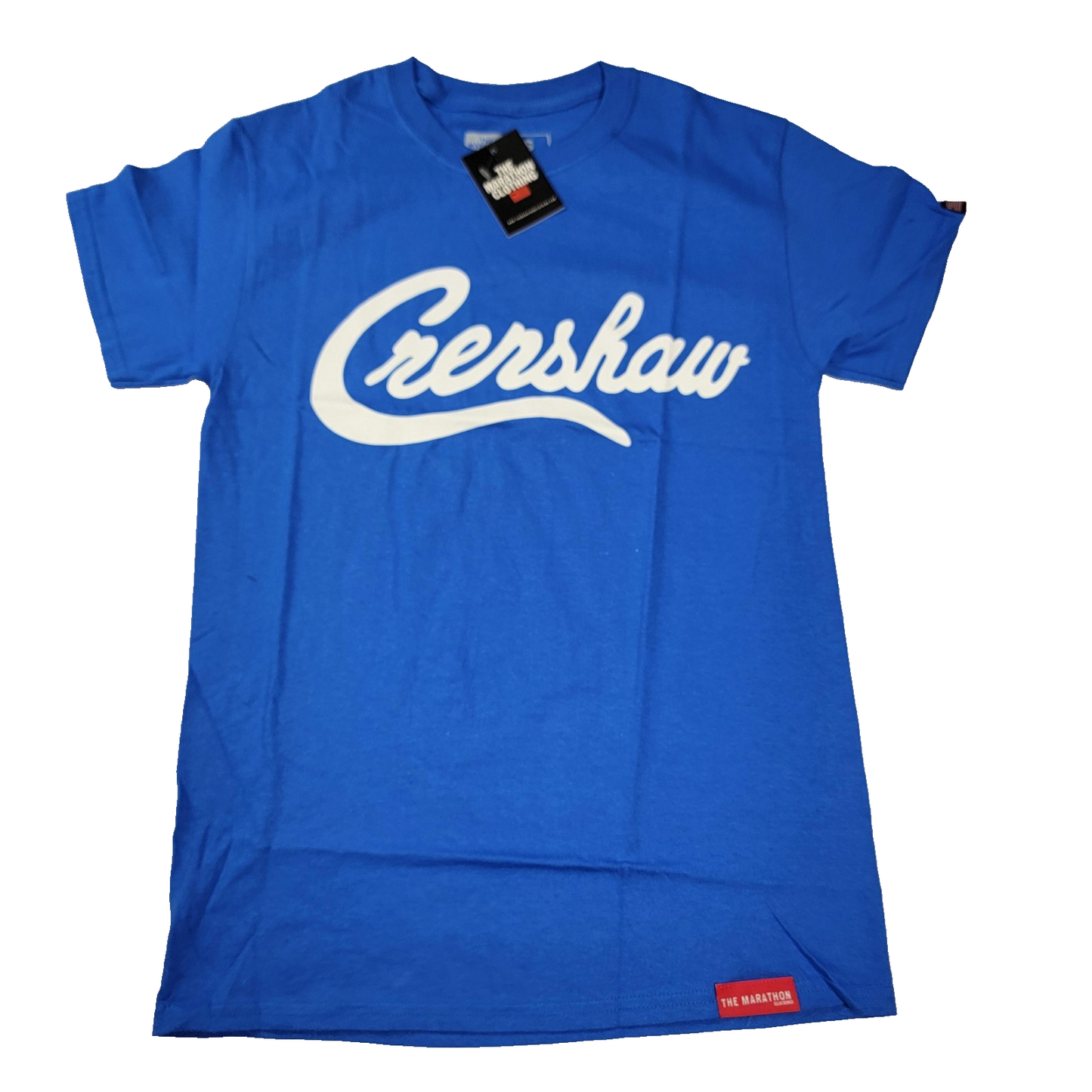 The Marathon Clothing Crenshaw Shirt Mens Small Blue TMC Graphic Tee Crewneck0