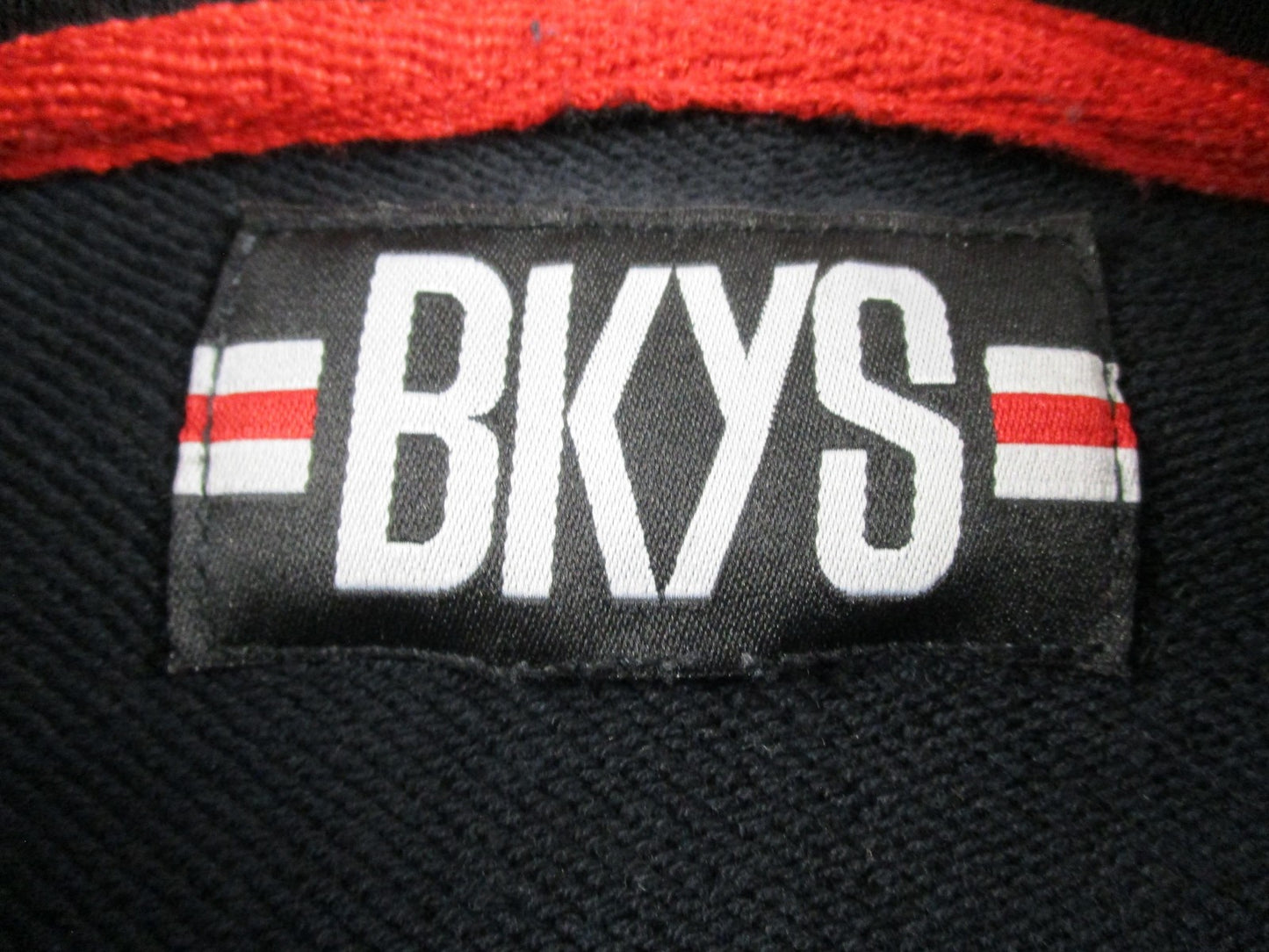 BKYS Hoodie Mens Medium Black Pullover Sweatshirt Heart Rhinestone Graphic 16657