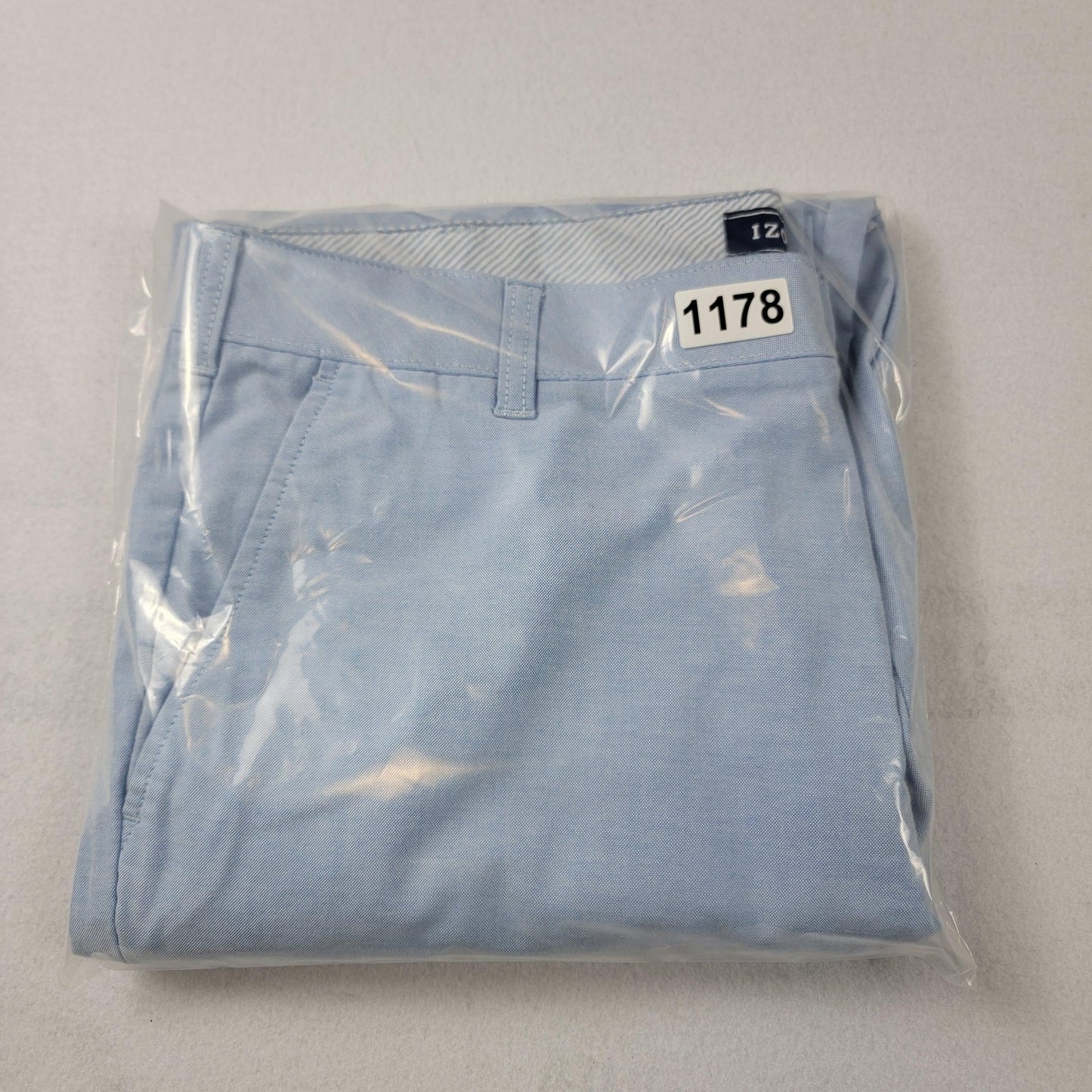 IZOD Pants Mens 36x32 Light Blue Straight Fit Chino Stretch Casual