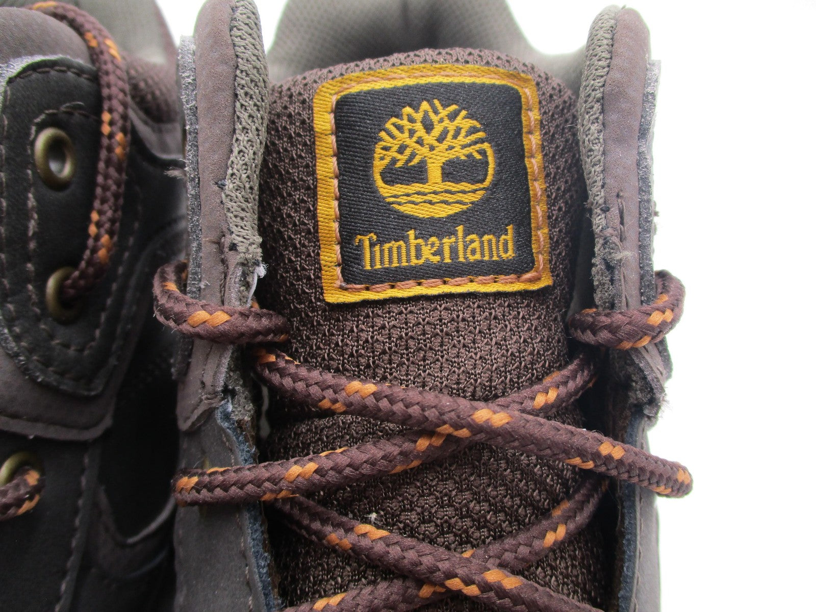 Timberland Boots Boys Sz 2 Brown Waterproof Leather Hiking Snow Trail A16I3 1C110