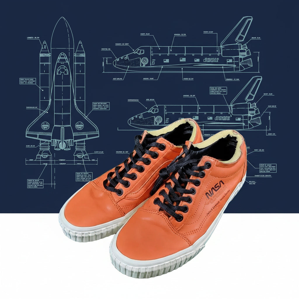 Size 7  VANS NASA x Old Skool Orange Space Voyager/Space Shuttle