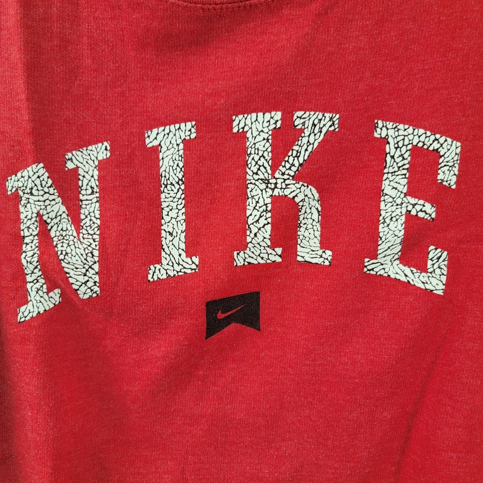 Vintage Thrashed Look 90s Nike Jordan Red Cement Sz L