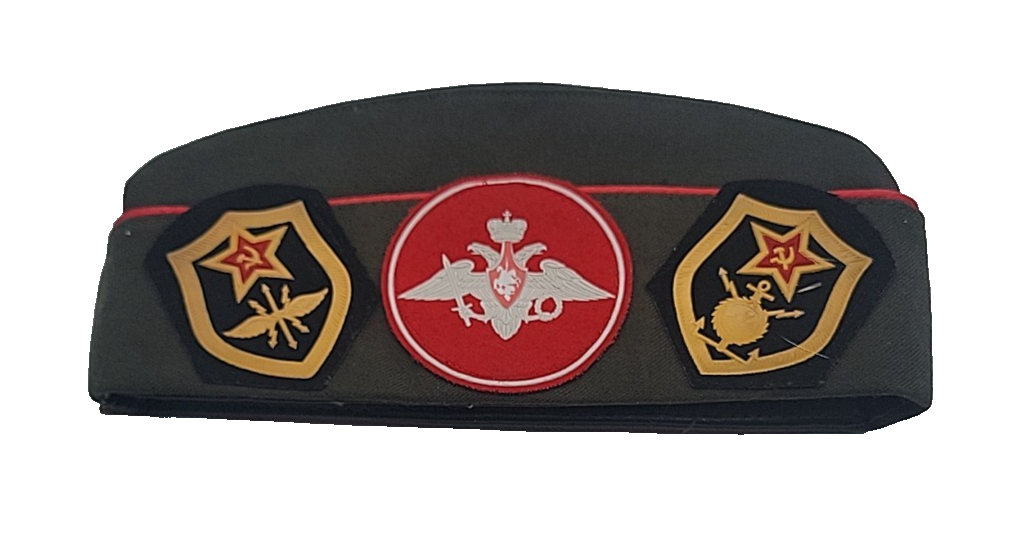 Soviet Military Pilotka Army Cap USSR Vintage Hat 33 Pins 4 Patches Militaria1