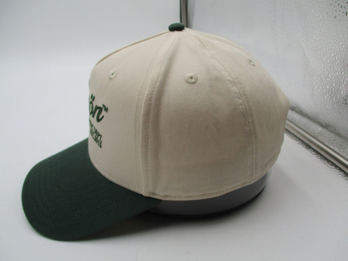 Gron Hat Cap Snap Back Mens One Size Beige Green Athletic Dept Twill Baseball5