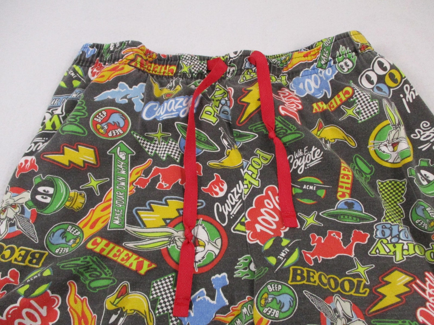 Looney Tunes Pajama Pants Mens Large Black Cartoon Characters Graphic Sleep1
