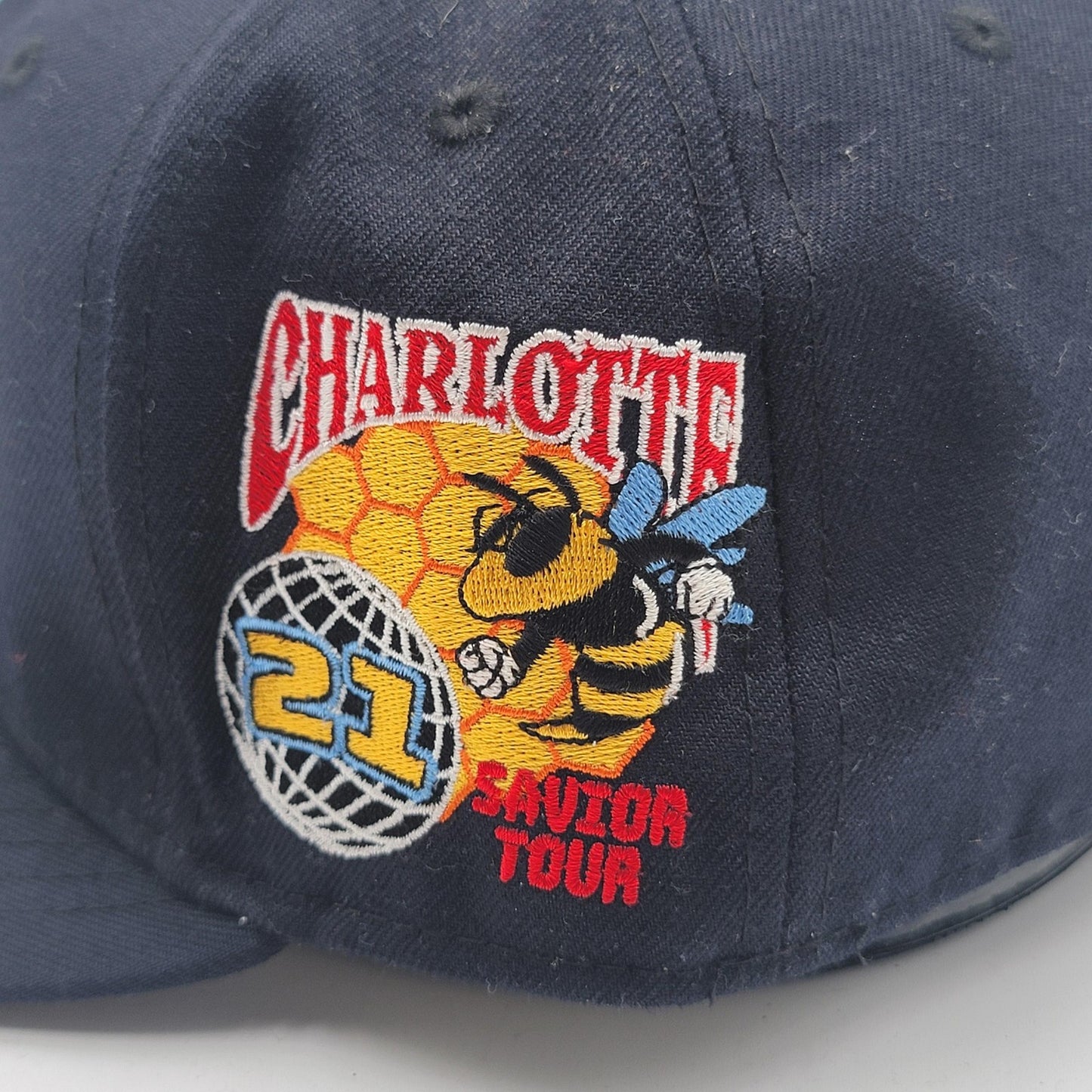 New York Yankees Hat Cap Fitted Mens 7 3/4 MLB Baseball Charlotte Tour New Era1