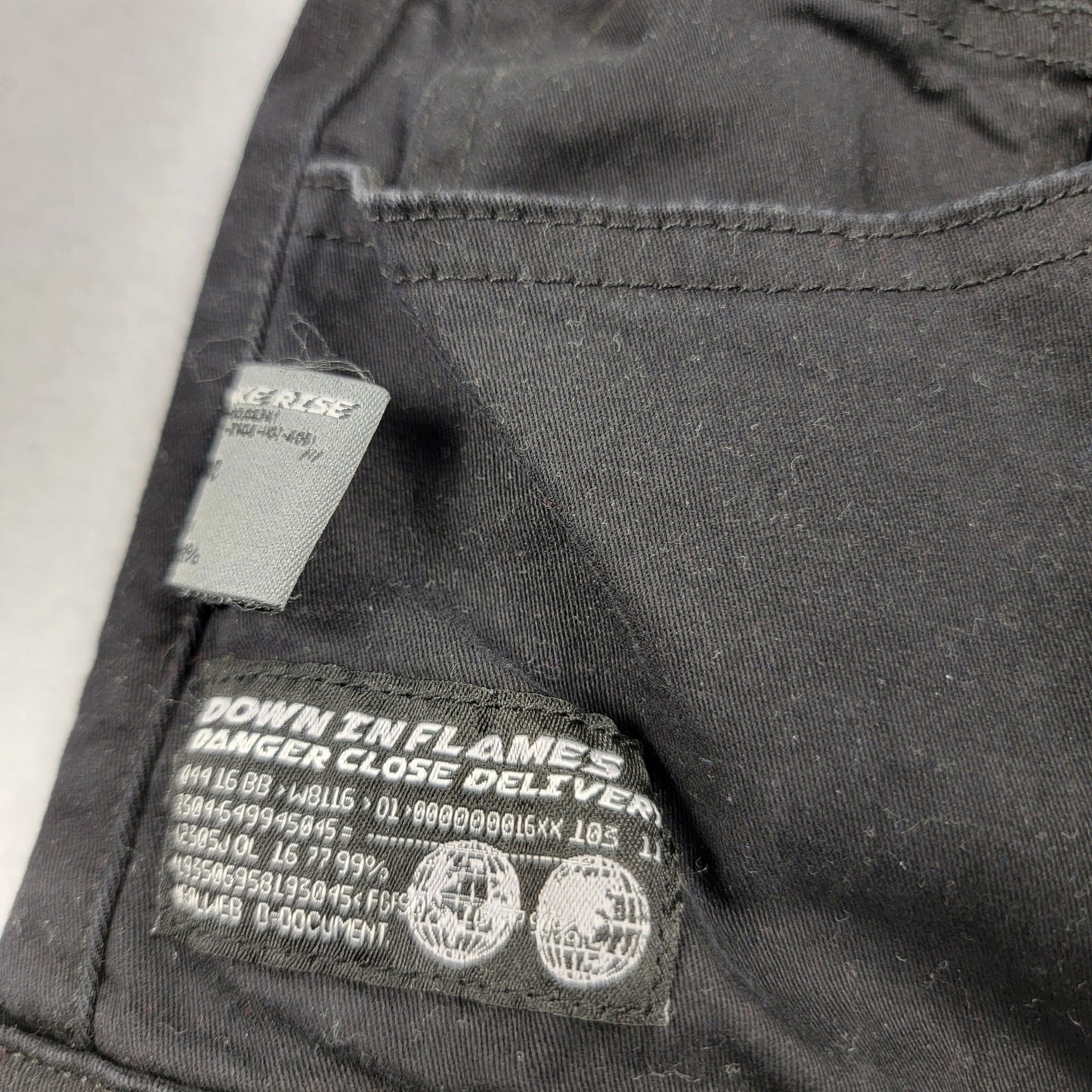 Smoke Rise Men’s Cargo Shorts Black Size L Streetwear Utility Pockets NWT2