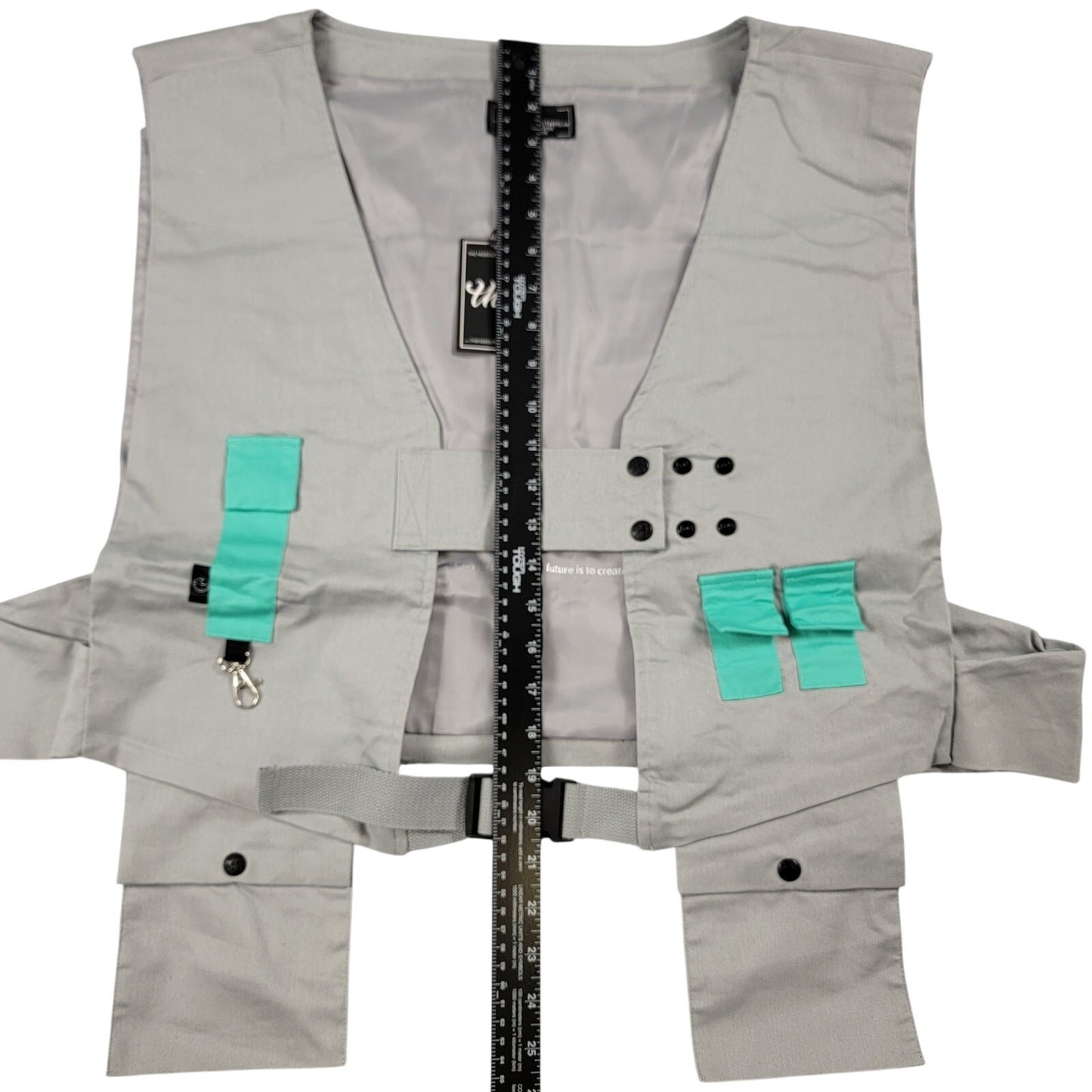 The Hideout Clothing Utility Vest & Pants Set Black Gray 2XL NWT 806078