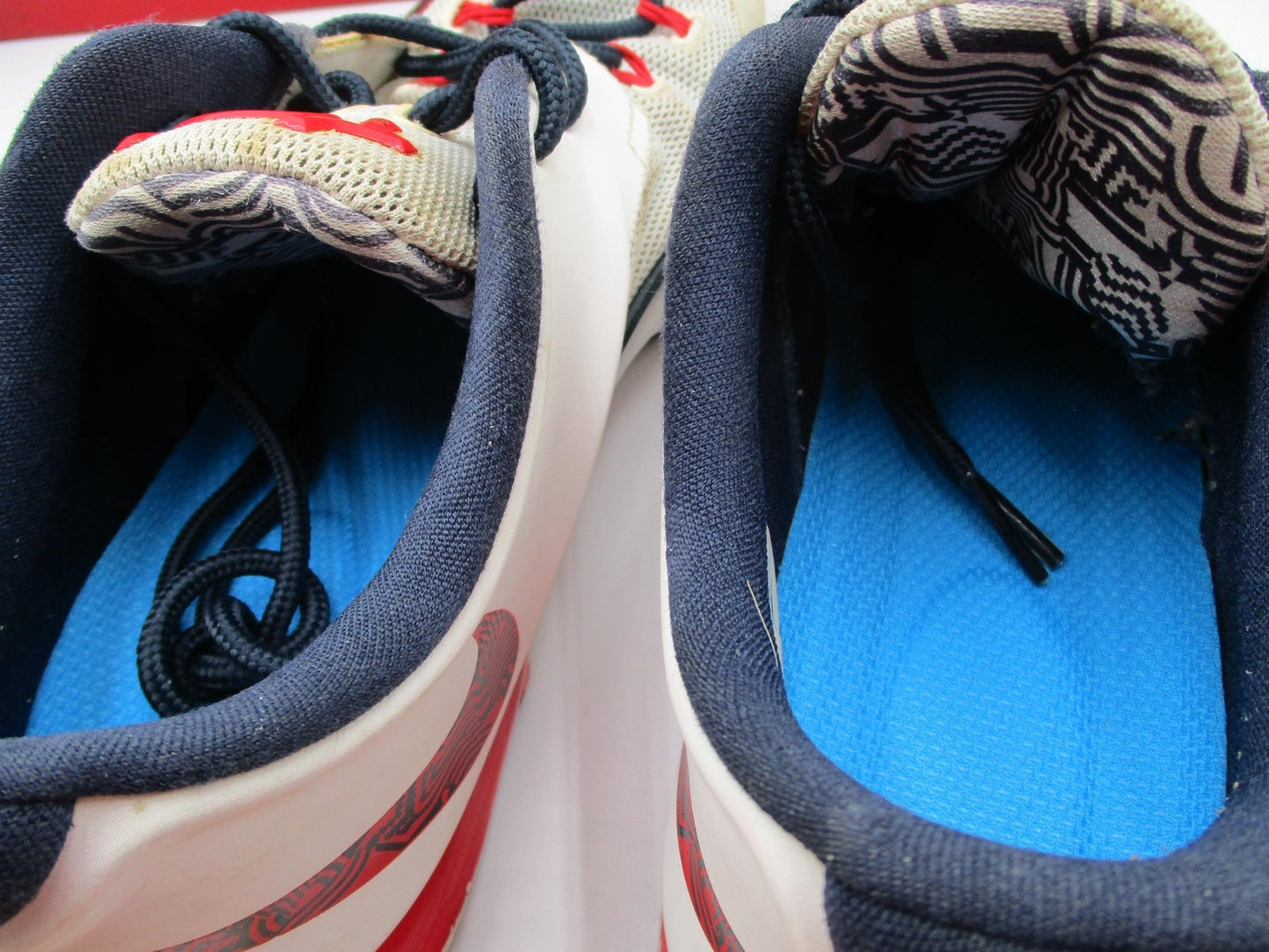 Nike KD7 Youth Size 6Y White Red Navy USA Basketball Sneakers 669942100 (1D8)9