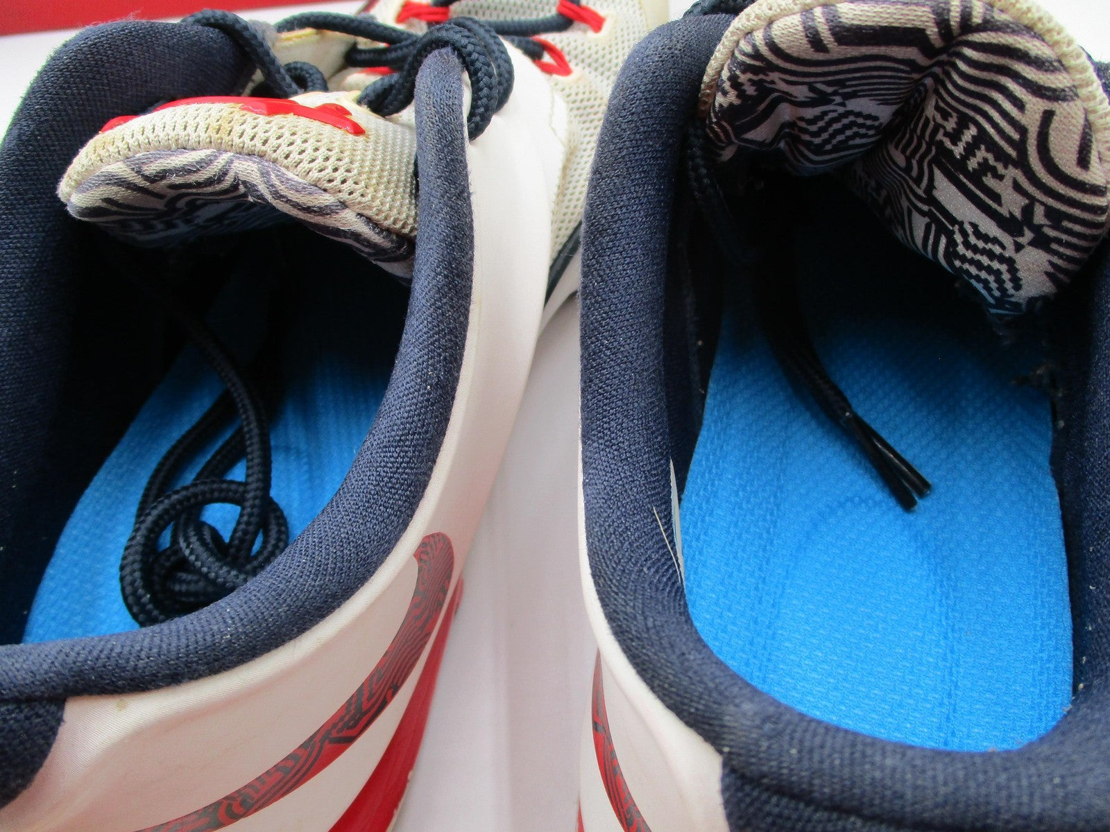 Nike KD7 Youth Size 6Y White Red Navy USA Basketball Sneakers 669942100 (1D8)9