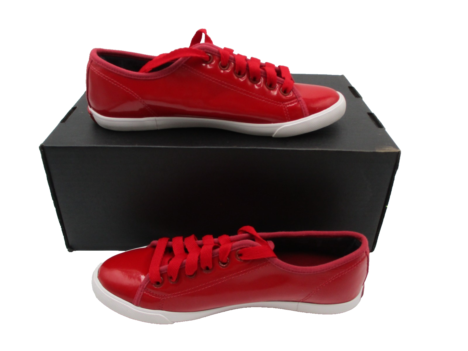 RARE CocaCola Brazil Womens US 5 Red Low Top Sneakers Patent Glossy (1G6)3