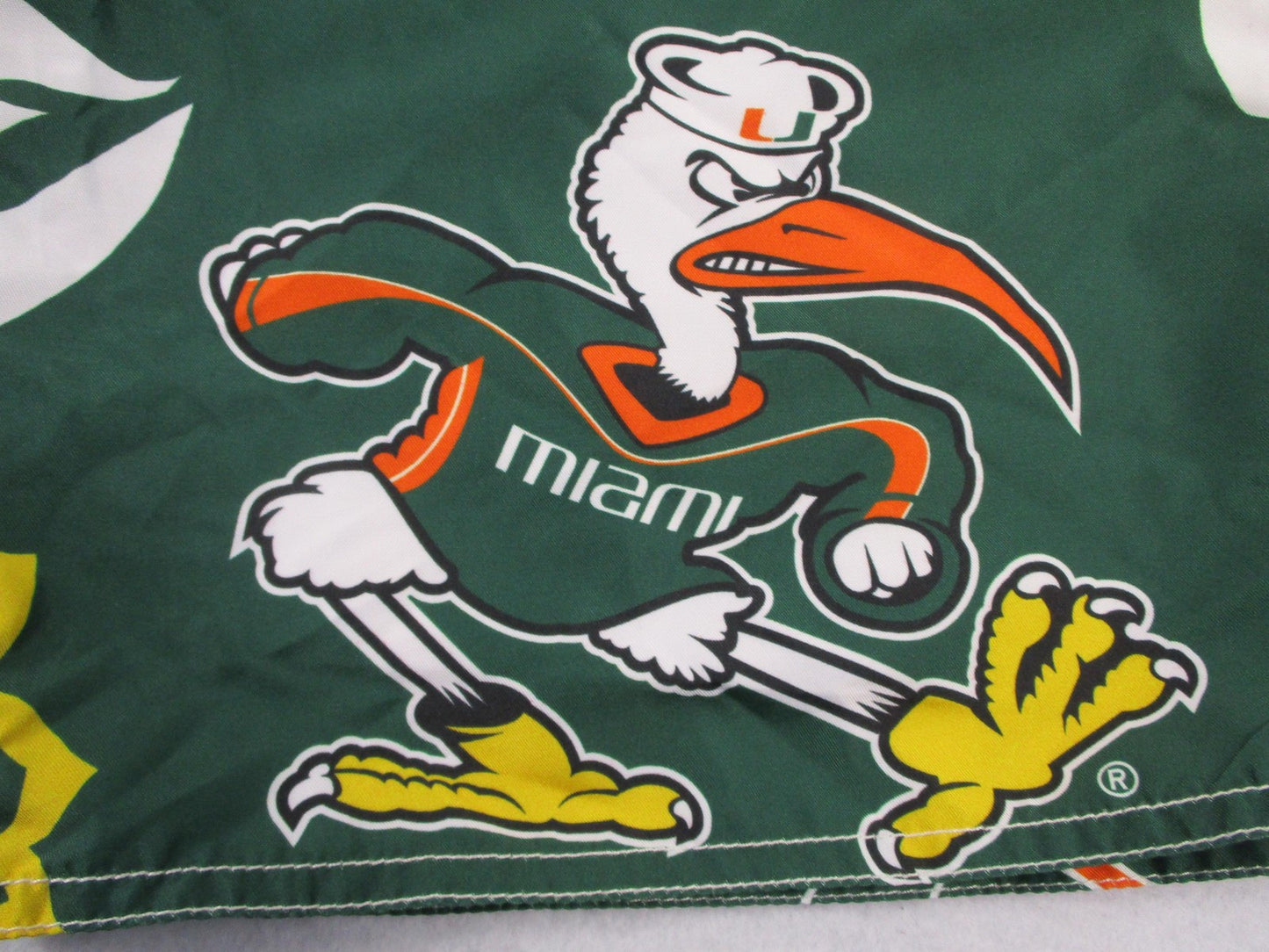 Miami Hurricanes Shorts Mens 30 Green NCAA Football Wes And Willy Swim Trunks1