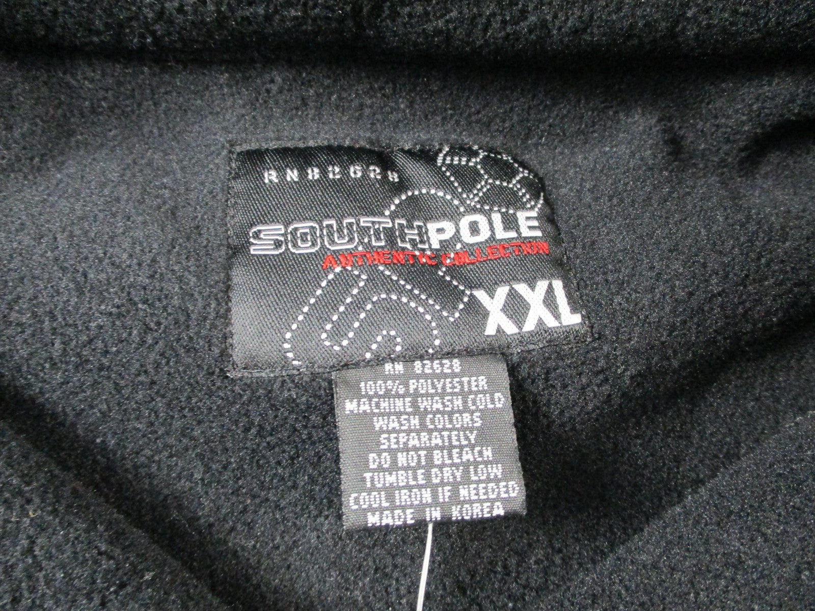 Southpole Sweatshirt Mens 2XL White Blue Fleece Pullover Snap Mock Neck Logo2