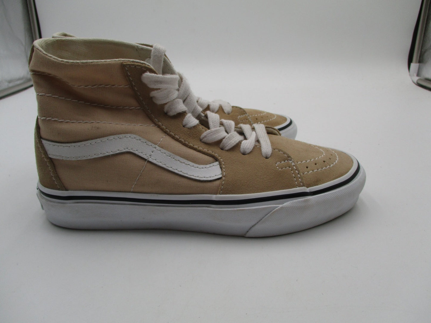 Vans Sk8-Hi Tan Khaki Suede Canvas High Top Women's 6 Men's 4.5 Pre-Owned3