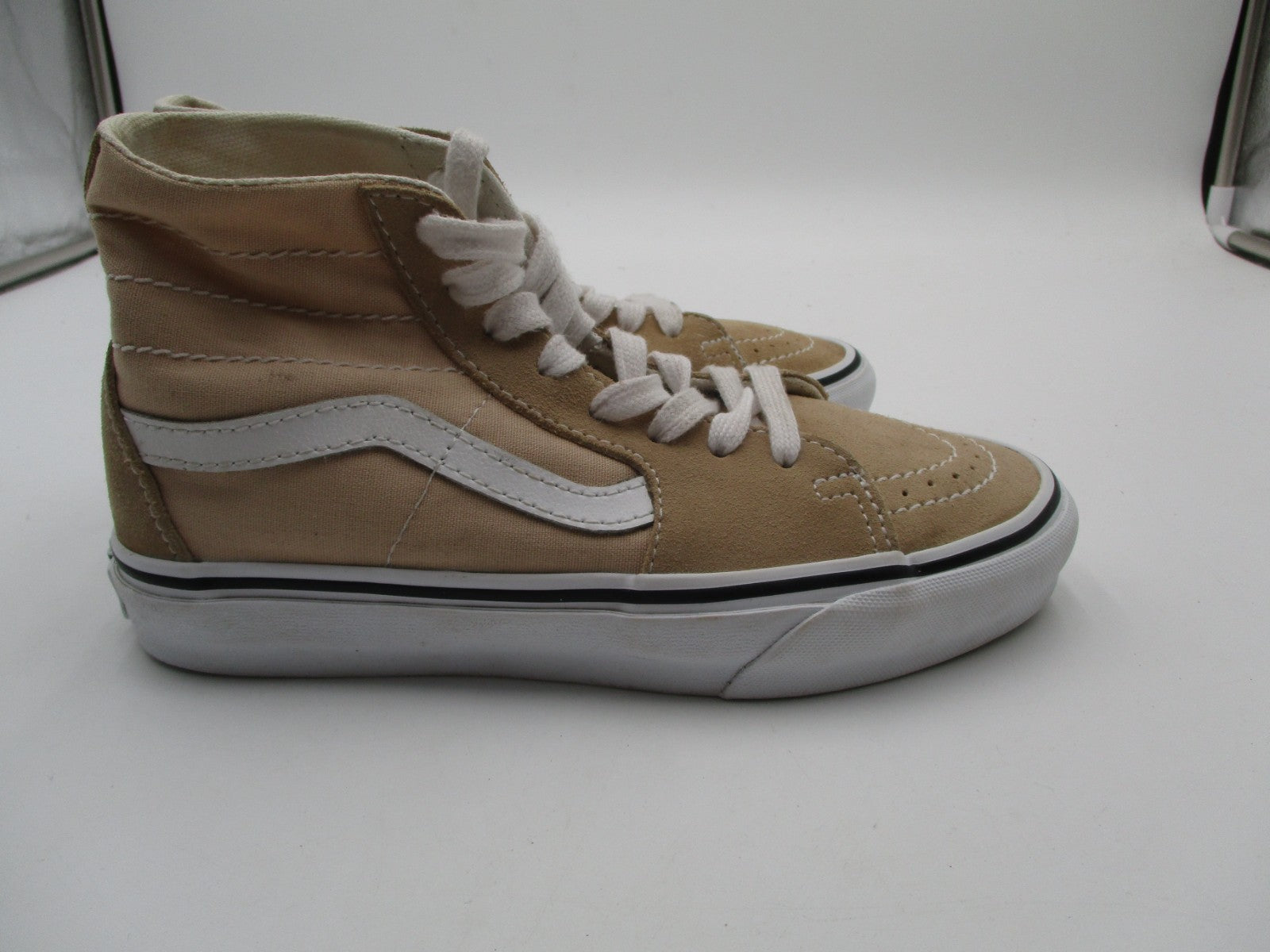 Vans Sk8-Hi Tan Khaki Suede Canvas High Top Women's 6 Men's 4.5 Pre-Owned3