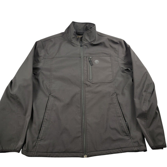 Timberland Men’s Softshell Jacket Black Zip Front Pockets XL Outdoor Casual0