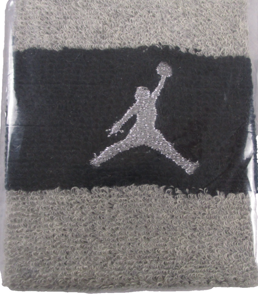 Air Jordan Jumpman Wristbands Gray Black 2001 Vintage NWT Deadstock 5908330