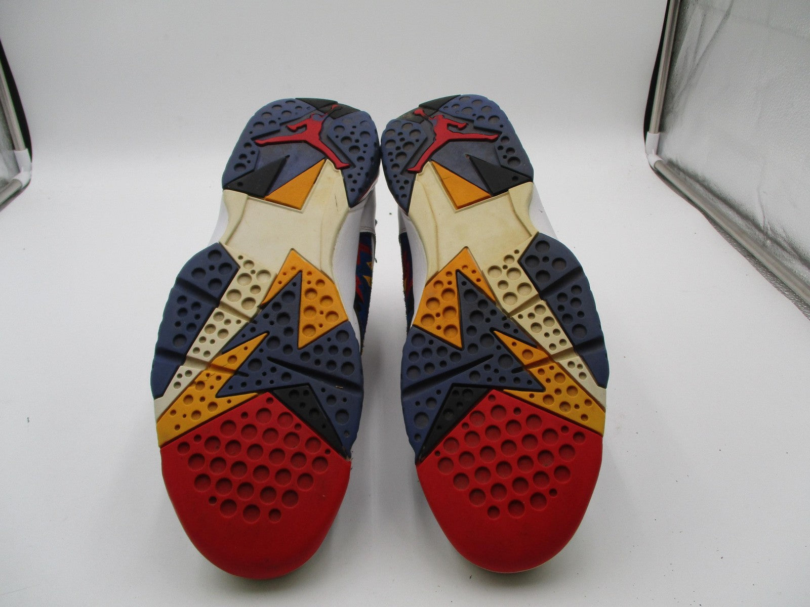 Nike Air Jordan 7 Retro Shoes Mens White Multicolor Sweater Nothing But Net 1J512