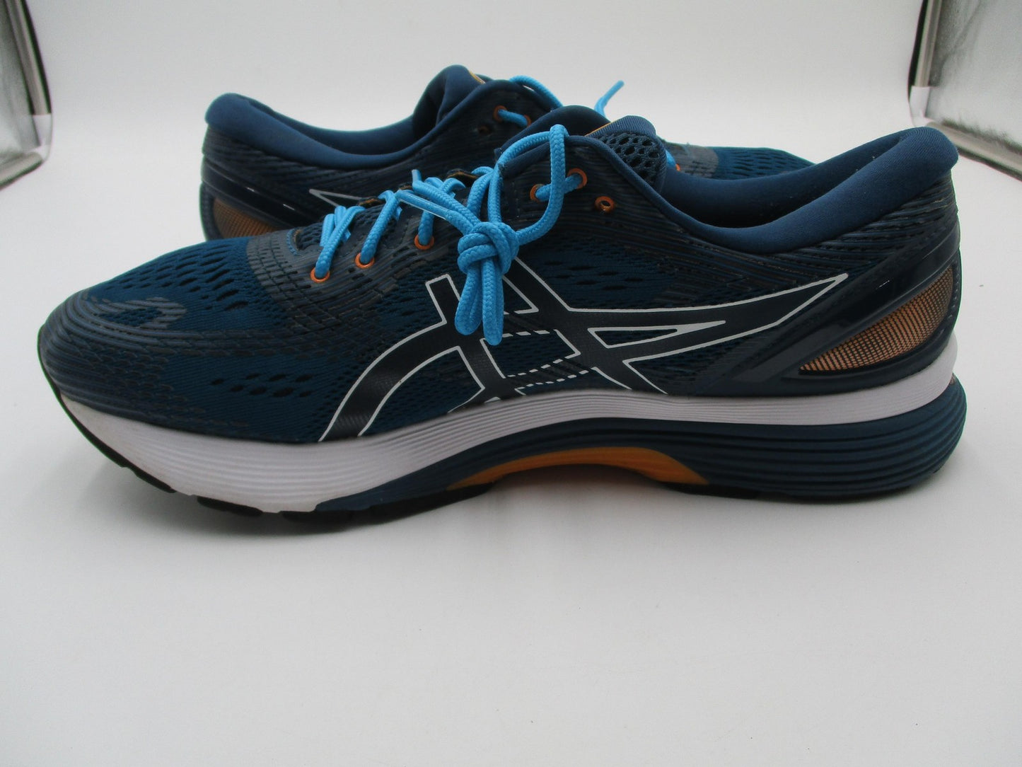 ASICS Gel-Nimbus 21 Shoes Mens Size 11.5 Blue Running Athletic Sneakers 1011A1698