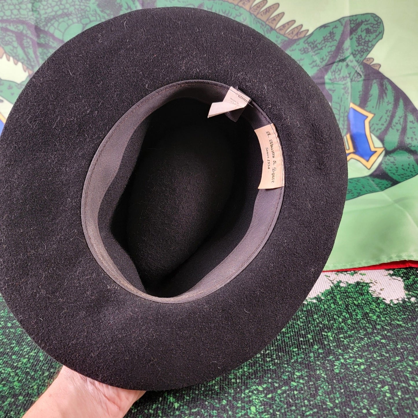 A. Adams & Spire (Since 1954) Vintage "Feather Felt" Wool Fedora Sz L3